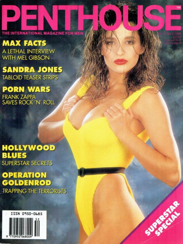 PENTHOUSE UK MAGAZINE VOL 25 NO 2 1989 SANDRA JONES