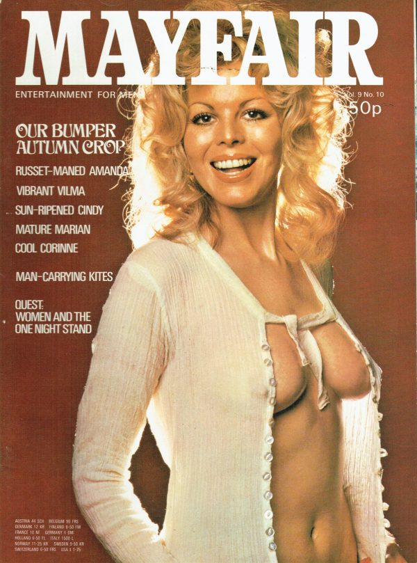 MAYFAIR UK MAGAZINE VOL 9 NO 10 1974 AMANDA CURTIS