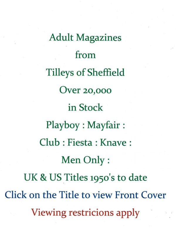 FIESTA UK ADULT CONTENT MAGAZINE VOL 7 NO 8 1973 JOSIE16.00