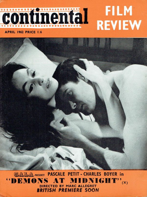 CONTINENTAL FILM REVIEW UK MAGAZINE APRIL  1962 PASCALE PETIT