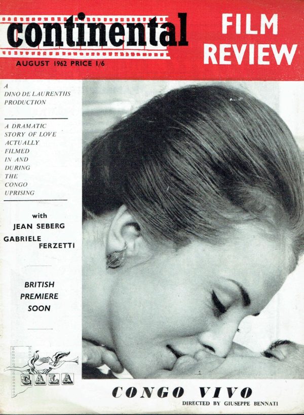 CONTINENTAL FILM REVIEW UK MAGAZINE AUGUST 1962 FRANCOISE ARNOUL