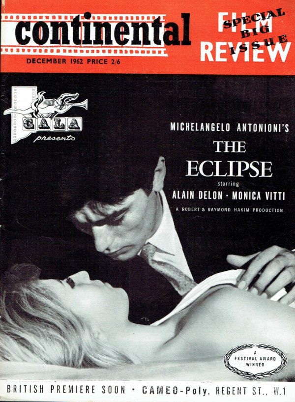 CONTINENTAL FILM REVIEW UK MAGAZINE DECEMBER 1962 YOKO MIHARA