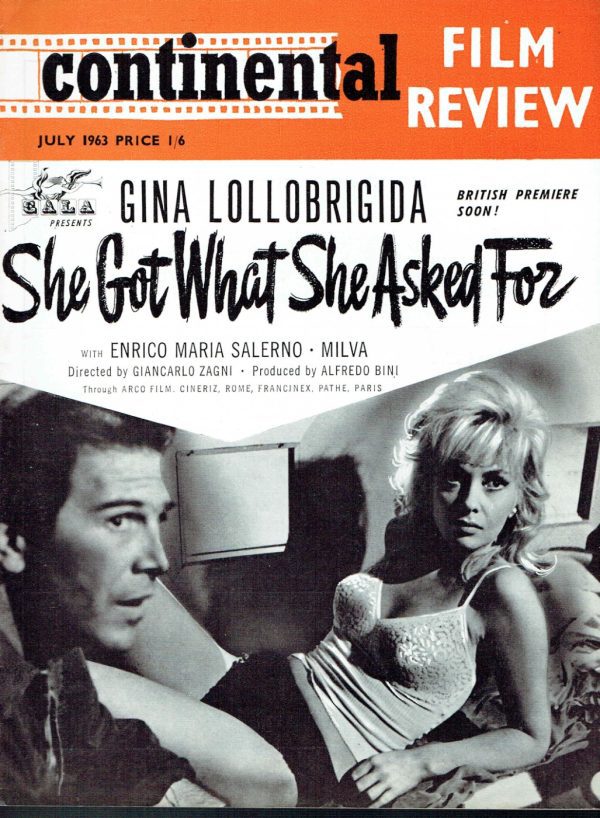 CONTINENTAL FILM REVIEW UK MAGAZINE JULY 1963 HELEN BALESTREROS