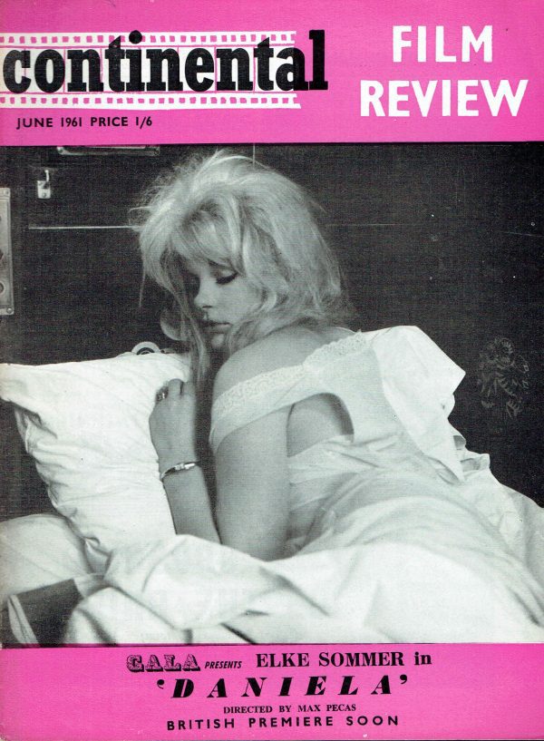 CONTINENTAL FILM REVIEW UK MAGAZINE JUNE 1961 ELKE SOMMER