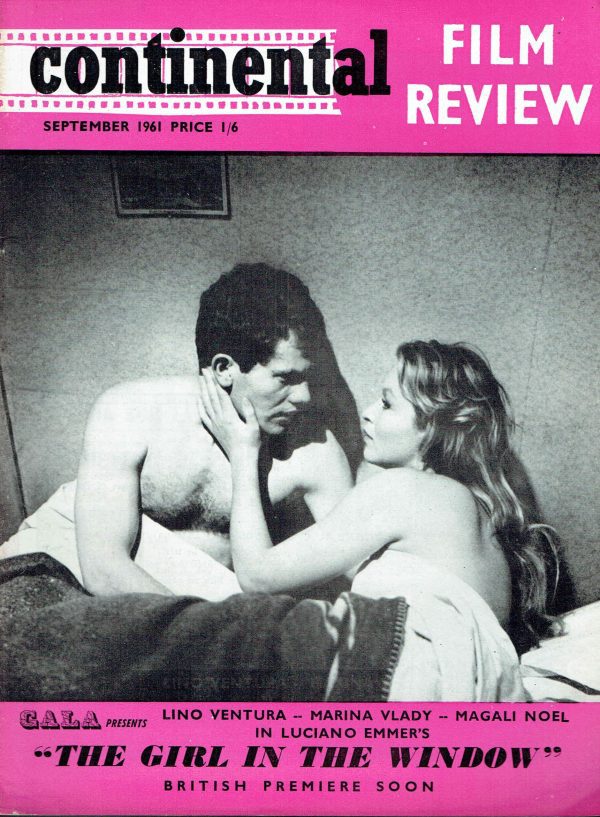 CONTINENTAL FILM REVIEW UK MAGAZINE SEPTEMBER 1961 BERNADETTA LAFONT