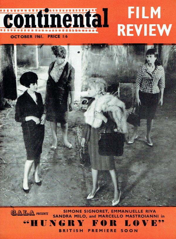 CONTINENTAL FILM REVIEW UK MAGAZINE OCTOBER 1961 EVI MARANDI