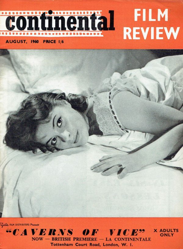 CONTINENTAL FILM REVIEW UK MAGAZINE AUGUST 1960 DANIELLA ROCCA