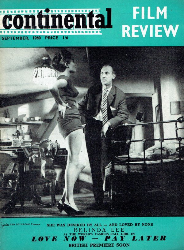 CONTINENTAL FILM REVIEW UK MAGAZINE SEPTEMBER 1960 BELINDA LEE