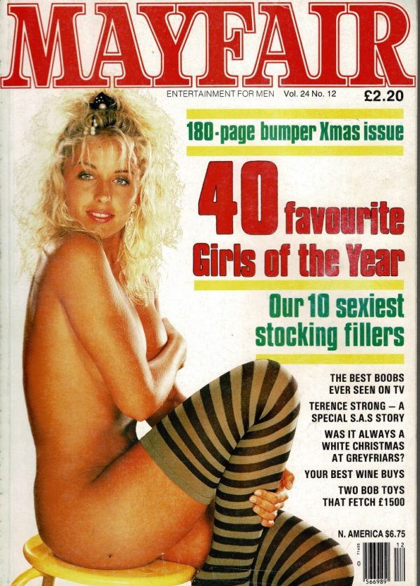 MAYFAIR UK MAGAZINE VOL 24 NO 12 1989 BRIGITTE BARCLAY