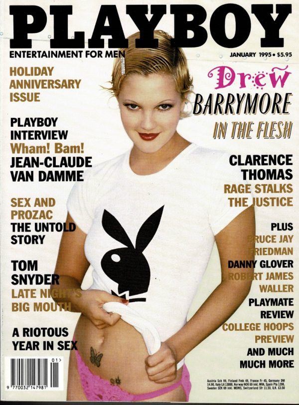 PLAYBOY MONTHLY US MAGAZINE JANUARY 1995 Drew Barrymore  