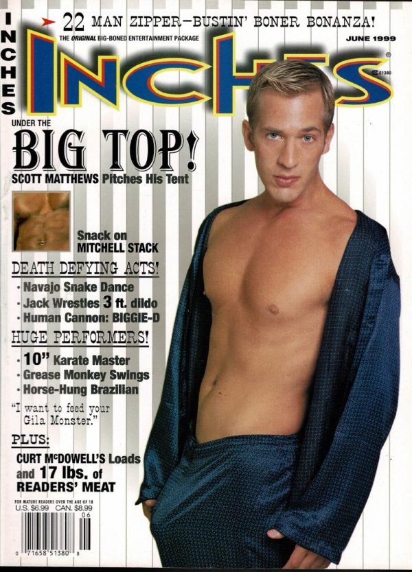 INCHES US MAGAZINE JUNE 1999 GAY MAGAZINE